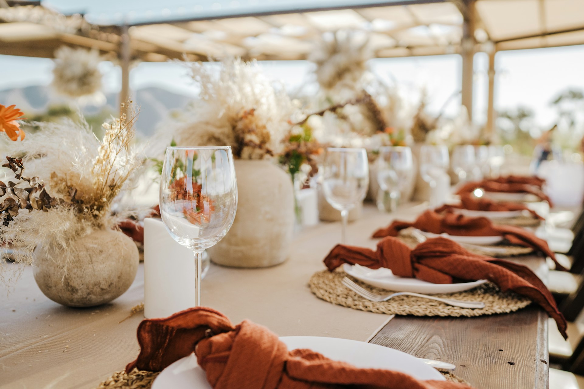 decoration de table mariage boheme